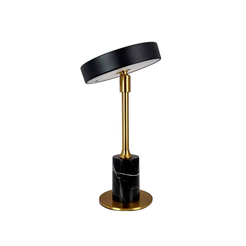 Starlight LED Mini Genopladelig Bordlampe Sort Marmor - Sort