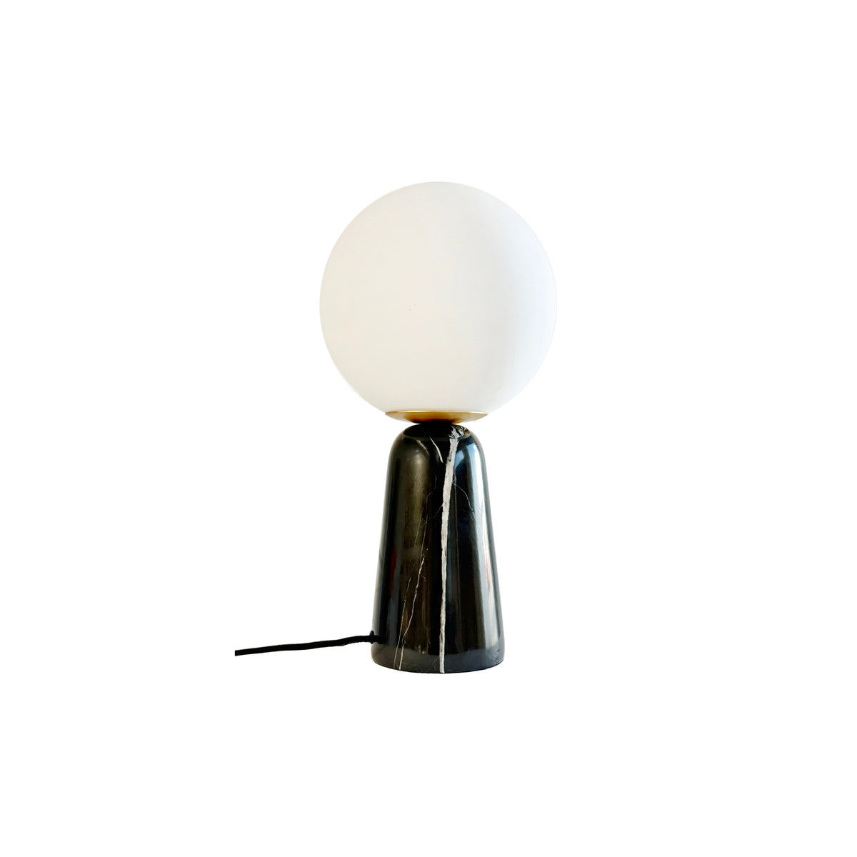 Orma Tischlampe - Opal/Schwarz-Marmor