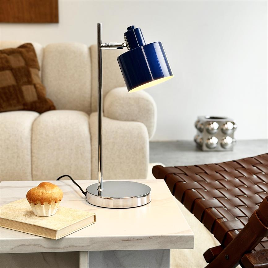 Ocean Tischlampe – Blau/Chrom