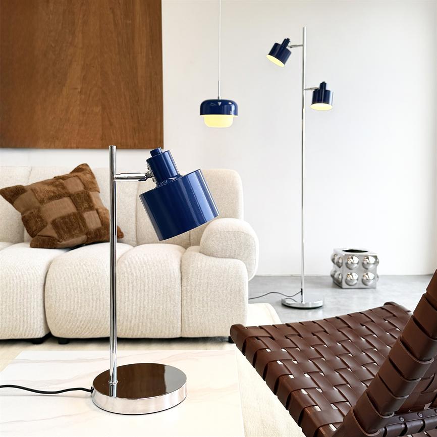 Ocean Tischlampe – Blau/Chrom