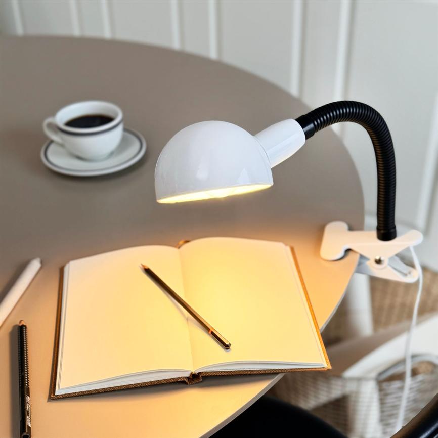 Swan Klemmlampe - Weiß